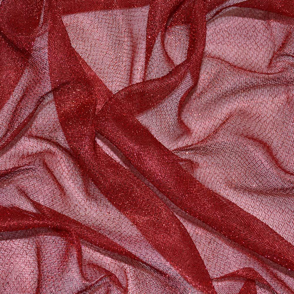 Трикотаж червоний з метанітью ш.110