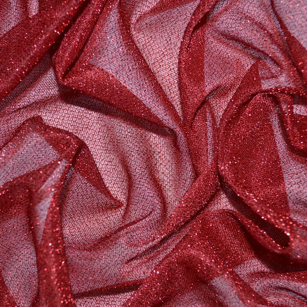 Трикотаж червоний з метанітью ш.115