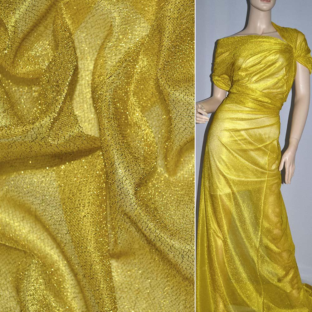 Трикотаж жовтий з метанітью ш.115