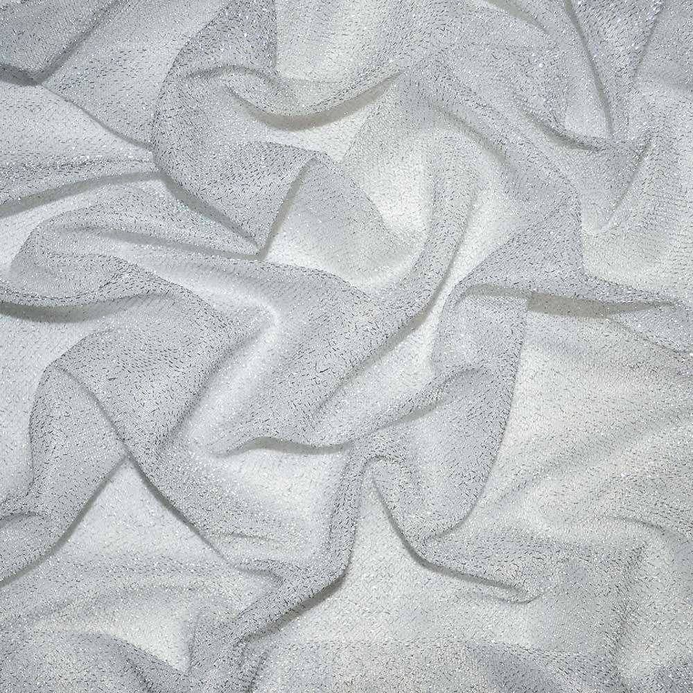 Трикотаж білий з срібною метанітью ш.115