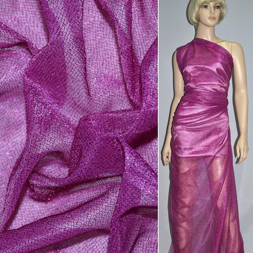 Трикотаж малиновий з метанітью ш.115