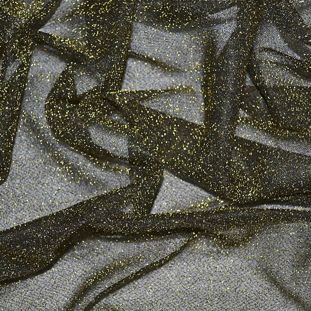 Трикотаж чорний із золотим люрексом ш.115