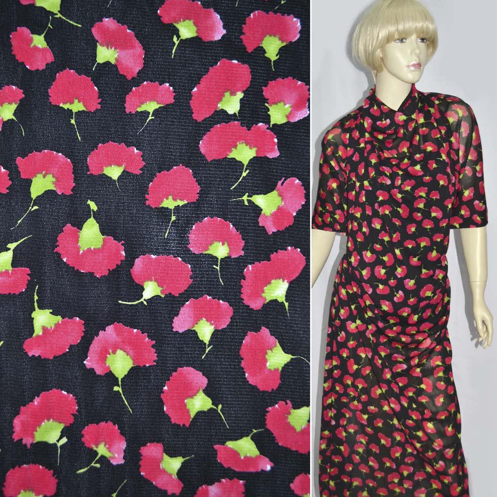 Сітка стрейч чорна в гвоздики