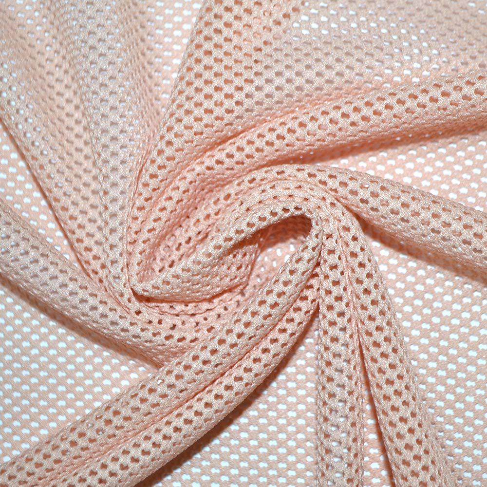 Сітка трикотажна стільники рожево-персикова ш.160