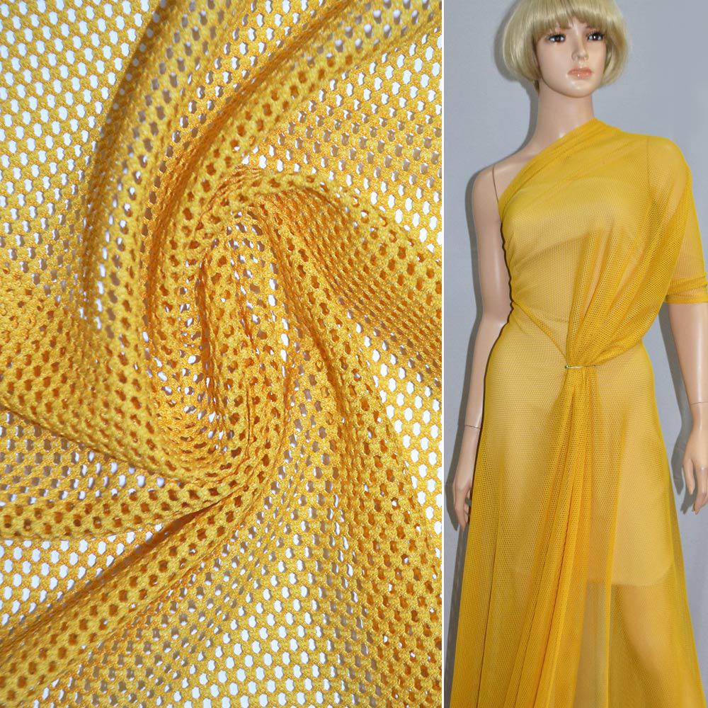 Сітка трикотажна стільники жовта ш.160