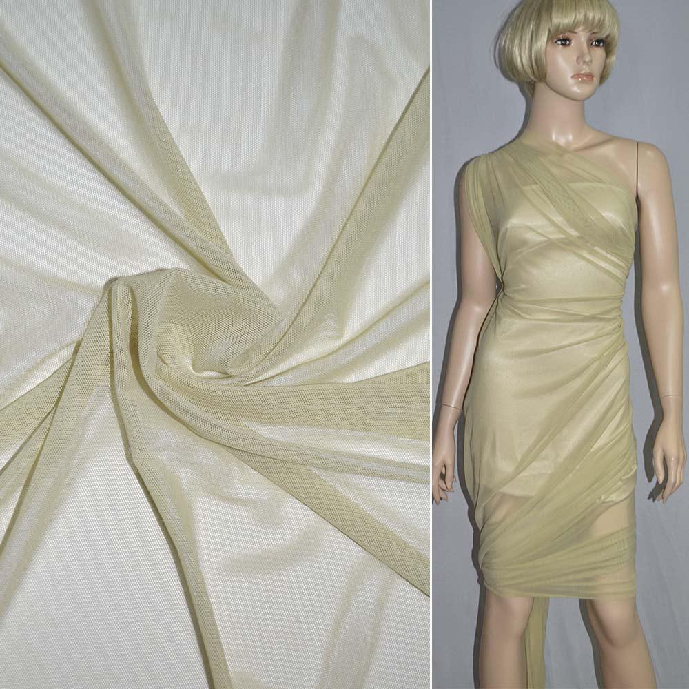 Сітка стрейчева щільна оливкова світла ш.160