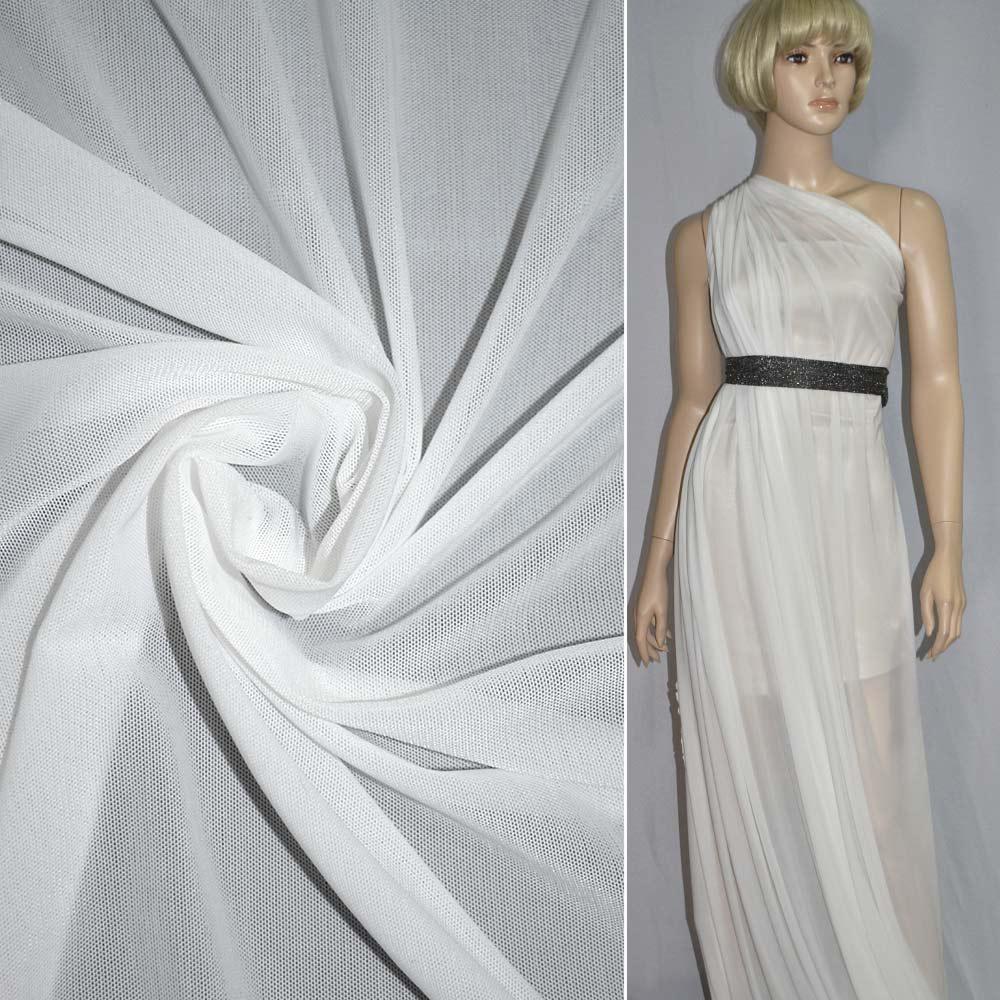 Сітка стрейчева щільна біла ш.150