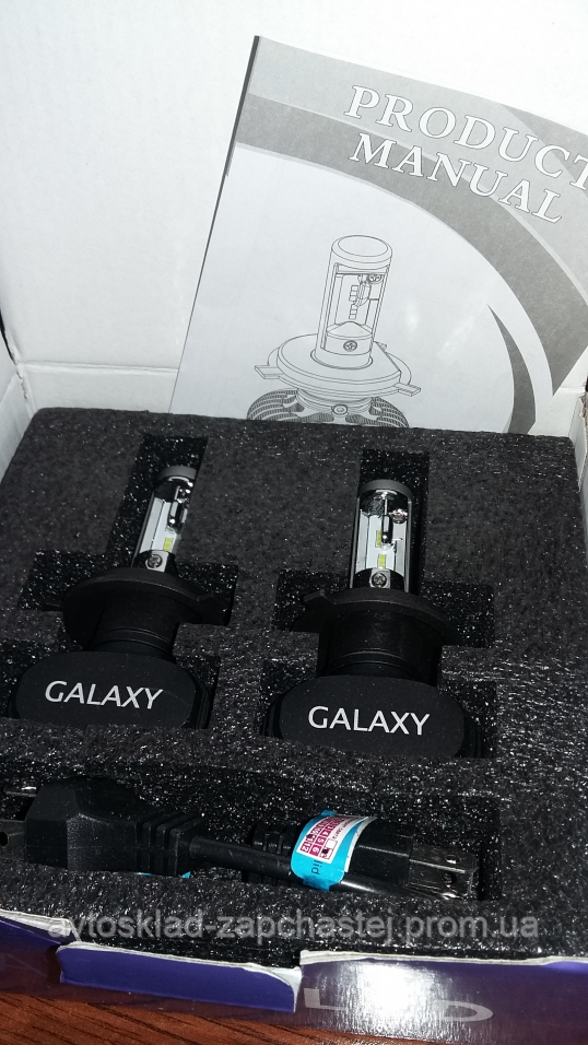 Лампы лед Н4 БИ LED Zes Galaxy 5000K диоды ZAE