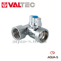 Кран-тройник шаровой Valtec 1/2"x3/4"x1/2 для стиральных машин (Италия) VT.256.N.04