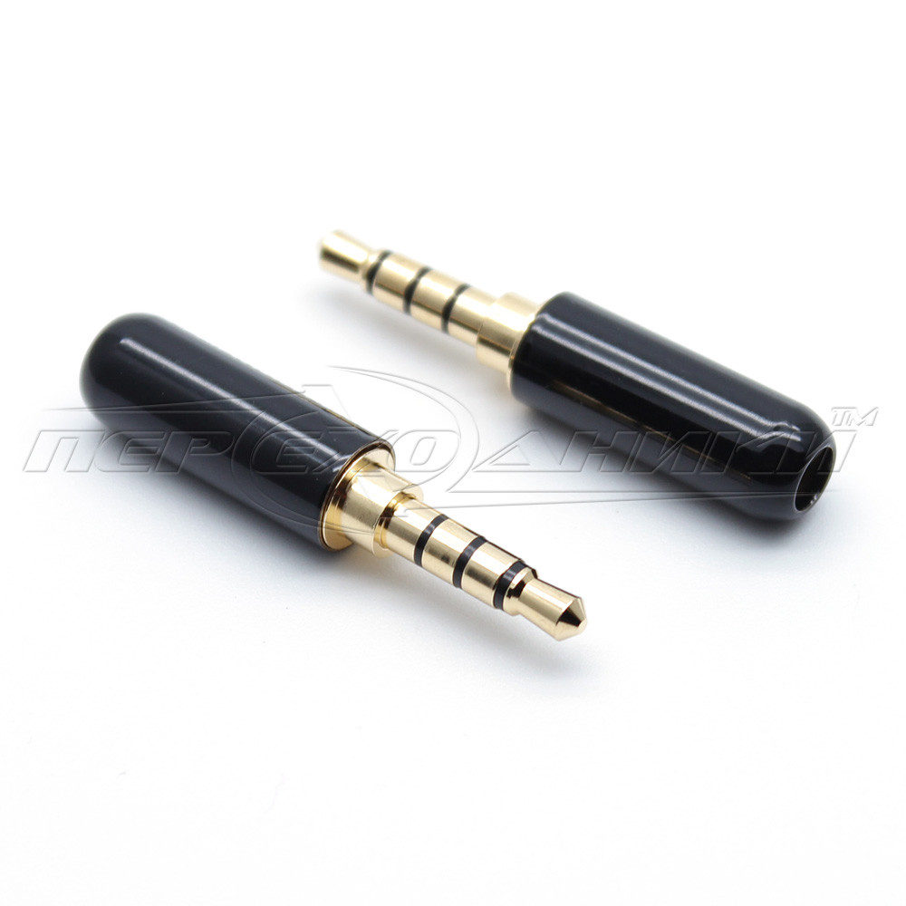 Роз'єм штекер 3.5 мм 4 pin HQ (метал)