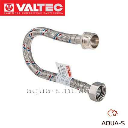 Шланг гнучкий Valtec 1/2"x1/2" (100 см) гайка-штуцер (Італія VTf.002.IS.0404100