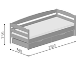 Дерев'яне дитяче ліжко Нота Плюс Естела, фото 9