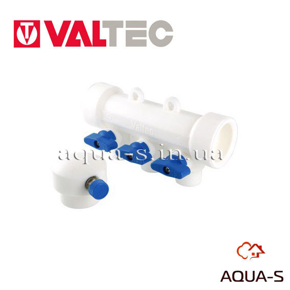 Колектор із кулями Valtec PPR DN 40x20 мм. (4 виходи) поліпропіленовий VTp.780.0.402004