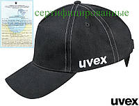 Каскепка рабочая черная Uvex Германия (каска кепка защитная) UXUCAP B