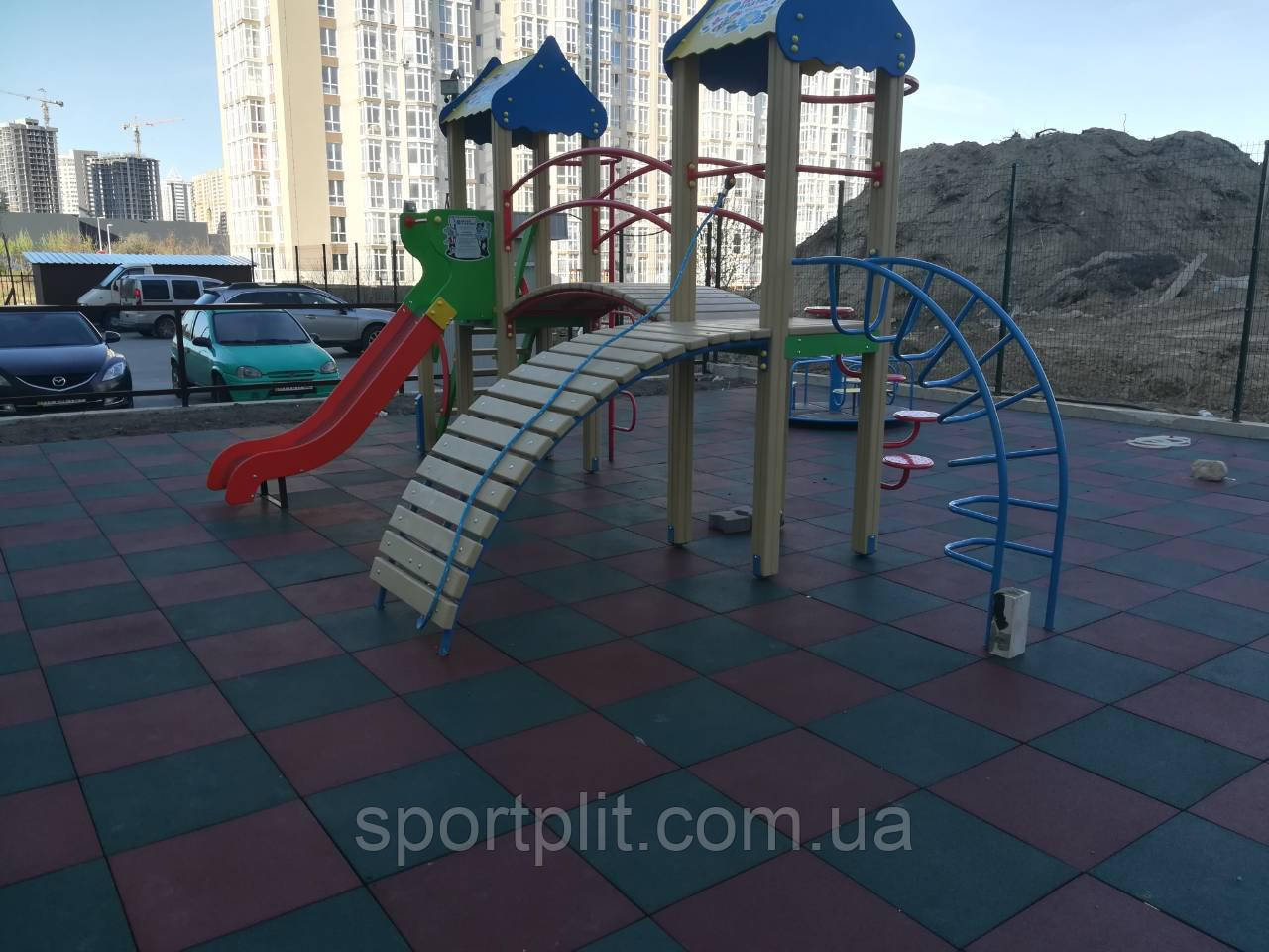 Гумова плитка для новобудови, фото 1