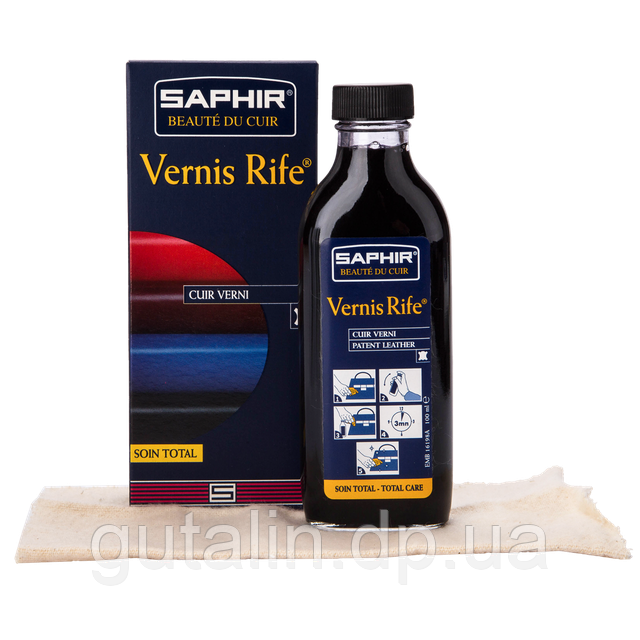 Поліроль для лакової шкіри Saphir Vernis Rife 100 мл колір чорний