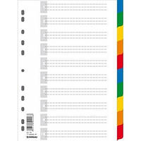 Разделители пластик. А4 Donau цветной 1-10 разд. 7710095