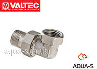 Сгон разъемный угловой Valtec DN 1/2" латунный НИКЕЛЬ (Италия) VTr.098.N.0004