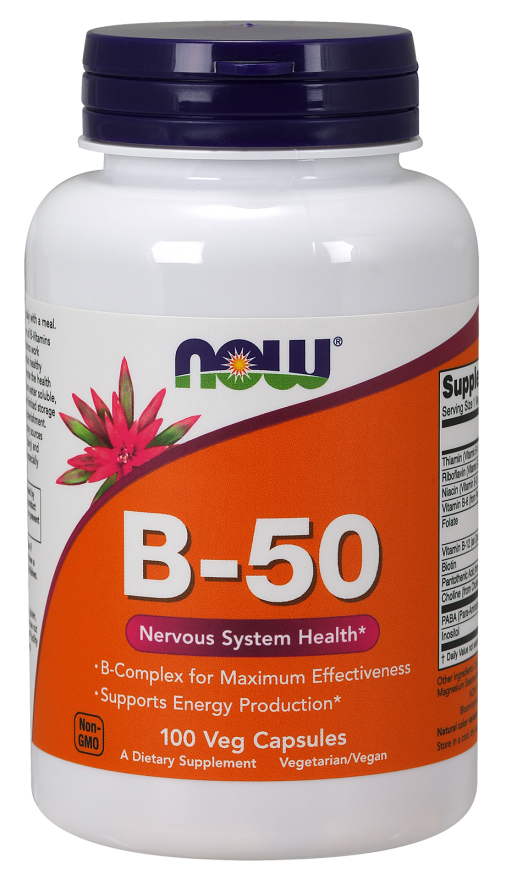 Комплекс вітамінів групи "Б"/B-50 100 Veg Capsules Now Foods USA