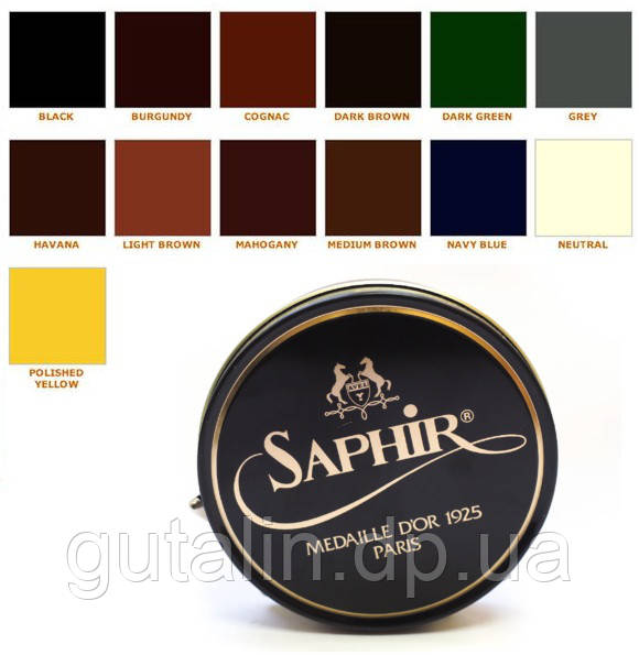 Паста для взуття Saphir Medaille d'or Pate De Luxe колір тютюн(34) 100 мл