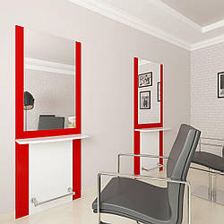 Робоче місце перукаря дзеркало перукарське з поличкою для салону краси "СтильVM728"