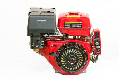 Двигун бензиновий WEIMA WM190FЕ-L (R) NEW (16 л.с., шпонка, вал 25 мм, електростарт, редуктор), фото 2