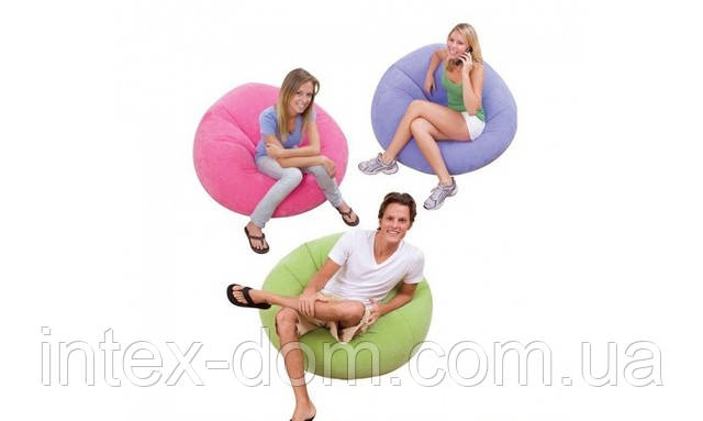 Надувне крісло Beanless Bag Chair INTEX 68569P (Рожеве) интекс107х104х69 см київ