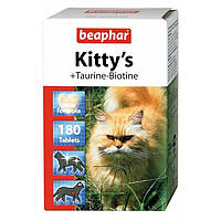 Витамины для кошек Beaphar KITTY'S Taurine + Biotine с таурином и биотином,, 180 табл.