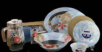 Peony Floral Blue Сервіз столовий 46 пр. Luminarc N6255