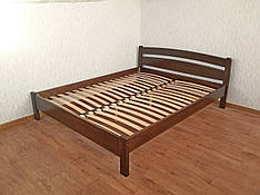 Двоспальне дерев'яне ліжко для спальні з масиву натурального дерева від виробника "Марта"