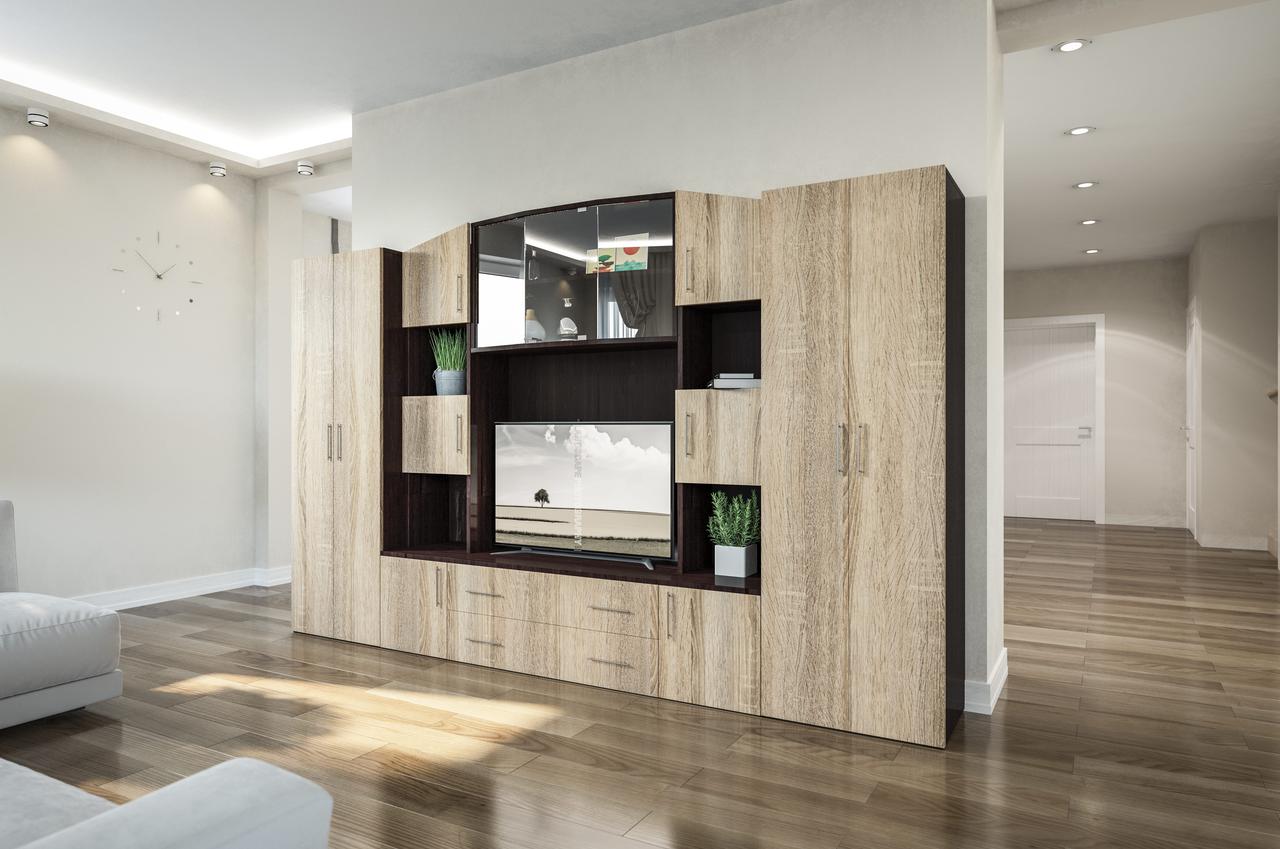 Стінка для вітальні з ДСП/МДФ (вітальня стінка) Фабіана Світ Меблів, фото 1