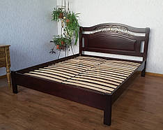 Ліжко для спальні двоспальне з масиву натурального дерева "Фантазія Преміум" від виробника