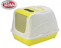 Закритий туалет для кішок Pet Nova CATLIFEPLUS-50cm Жовтий