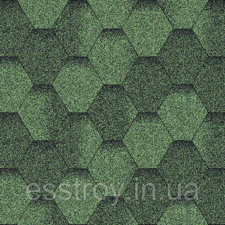 Бітумова черепиця Мозаїка Зелена ЕКО, фото 2