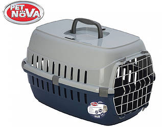 Контейнер-переноска для кішок Pet Nova Securetrans 48.5х32.3х30.1 см синій