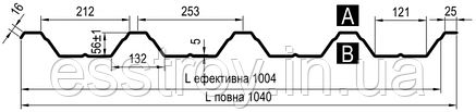 ПРОФНАСТИЛ Т-57К ПРУШИНЬСКИ оцинкований 0,65, фото 2