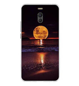 Чохол панель силіконова накладка для Meizu M6 Note з картинкою Захід сонця