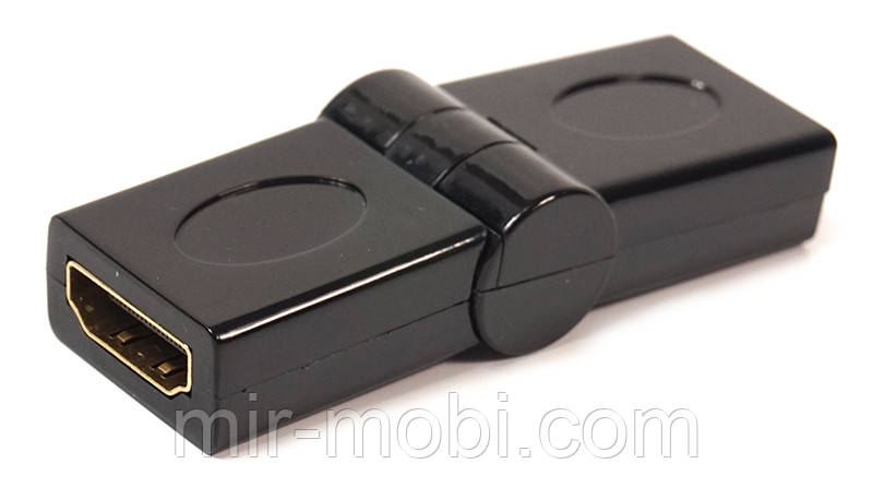 Перехідник PowerPlant HDMI AF - AF, 360 градусів