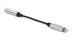 Аудіо - перехідник PowerPlant Lightning - Jack 3.5 мм, 0.1 м