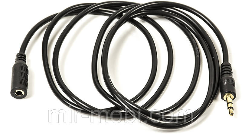 Аудіо кабель PowerPlant 3.5 mm M-F 1.5 м