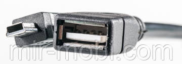 Кабель PowerPlant OTG USB 2.0 AF - Mini, 0.1м
