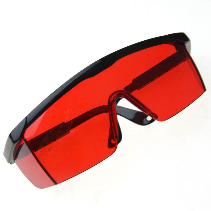 Окуляри червоні захист від полімерних ламп на чорних регул. дужках, фото 1