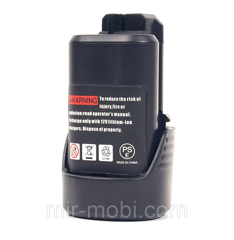 Акумулятор PowerPlant для шуруповертів та електроінструментів BOSCH GD-BOS-10.8(B) 12V 2Ah Li-Ion