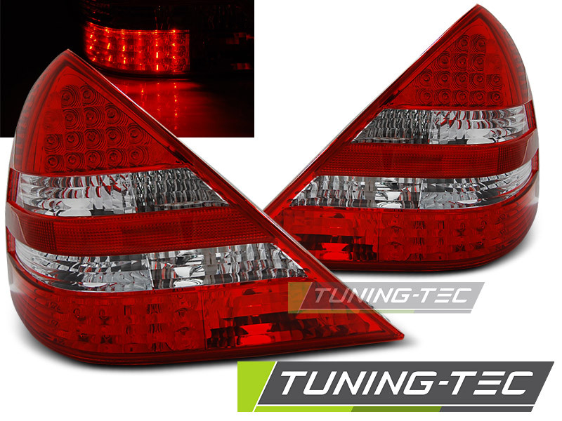 Ліхтарі стопи тюнінг оптика Mercedes SLK R170 червоно-білі