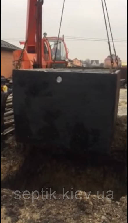 Септик з гідробетону 4,5 м3 при високому рівні ґрунтових вод