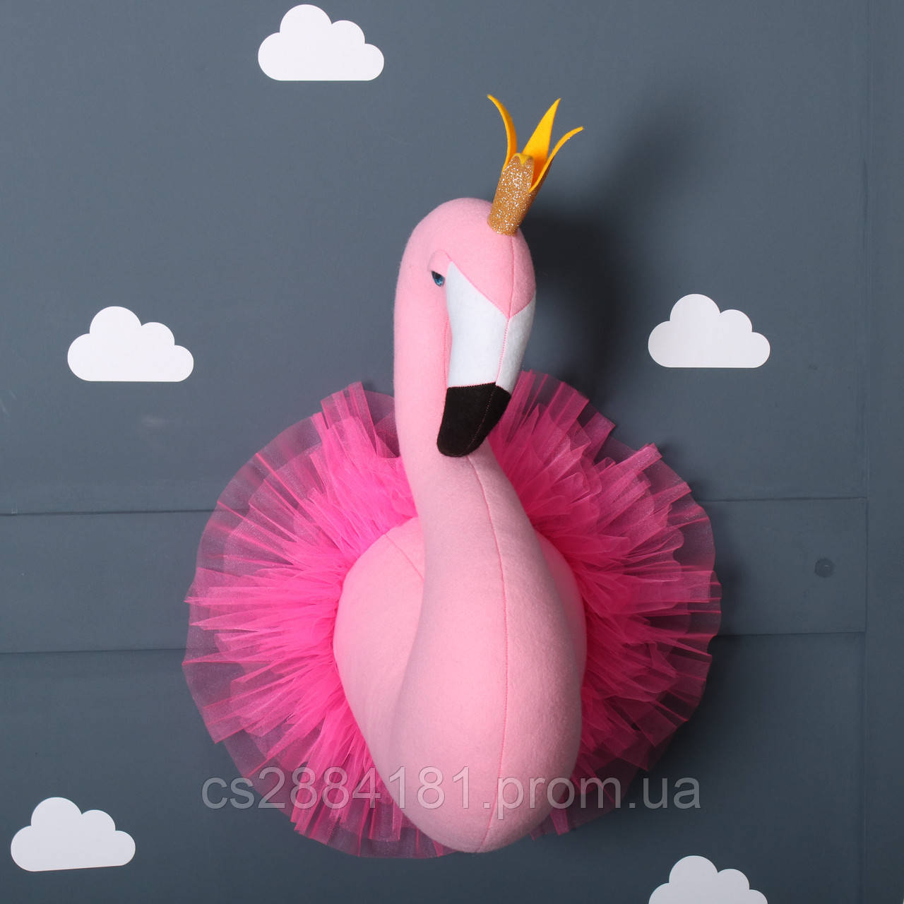 Декор голова Фламинго на стену
