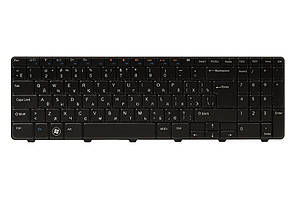 Клавiатура для ноутбука DELL Inspiron N5010 чорний, чорний фрейм (big Enter)