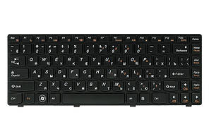 Клавiатура для ноутбука IBM/LENOVO IdeaPad G480 чорний, чорний фрейм