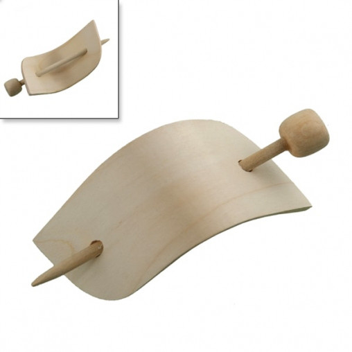 Дерев'яна "Китайська" шпилька для волосся 9,5*5 см.