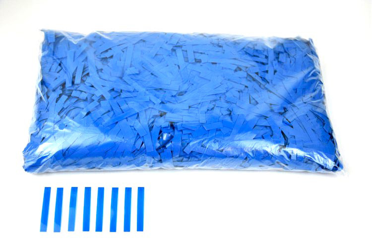Конфеті тонкі смужки сині. Вага: 500 г.